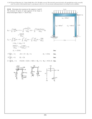Instructor solution manual for chapter 10 indeterminate structures ...