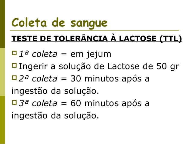 Exame lactose