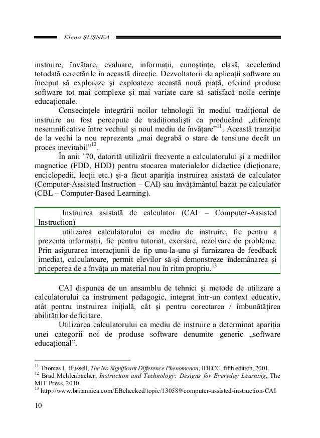 Instruire Asistata De Calculator