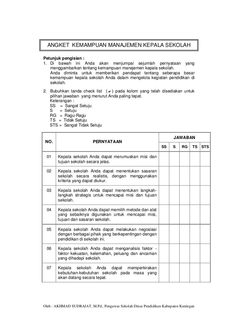 Terbaru Pertanyaan Mengenai Kepemimpinan Kepala Sekolah