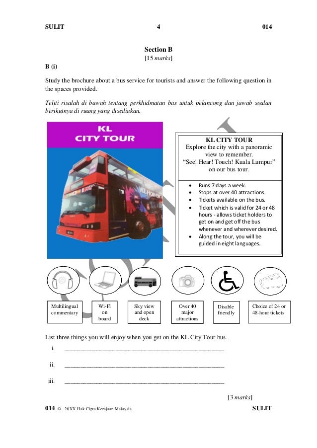 Instrumen contoh bi penulisan