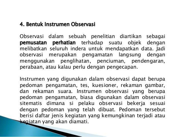 Instrumen dan teknik pengumpulan data