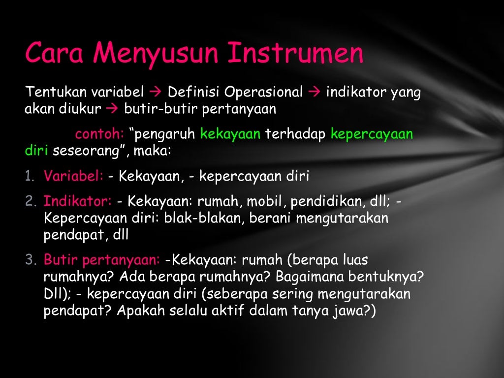 Instrumen dan teknik pengumpulan data kuantitatif & kualitatif