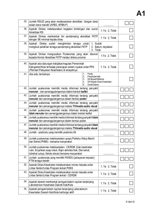 Instrumen Monev Rakerkesnas 2016 Untuk Kabupaten