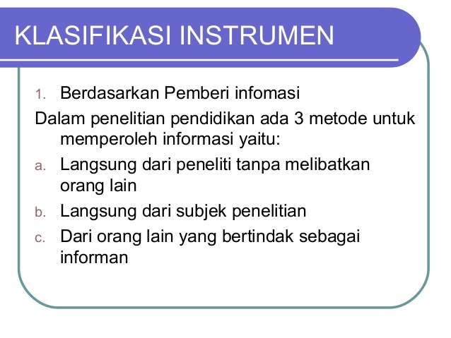 Instrumen penelitian