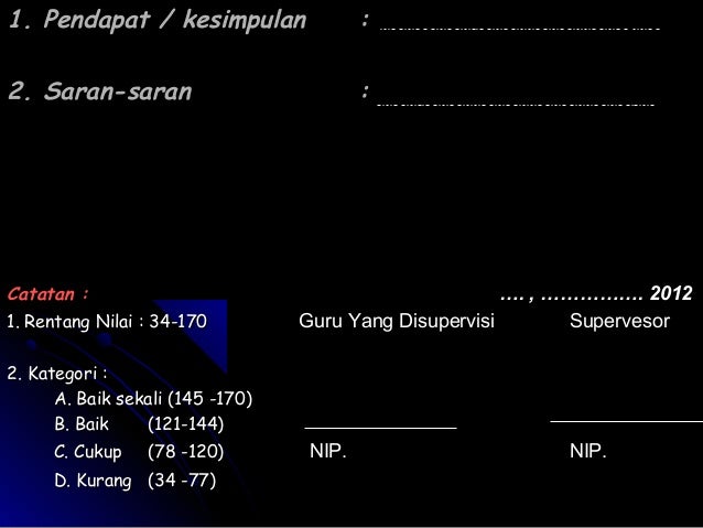 Instrumen supervisi kelas