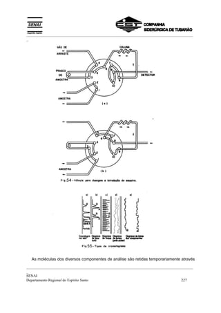 _________________________________________________________________________________________
_
_________________________________________________________________________________________
_
SENAI
Departamento Regional do Espírito Santo 227
As moléculas dos diversos componentes de análise são retidas temporariamente através
 