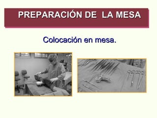 Colocación en mesa. PREPARACIÓN DE  LA MESA   