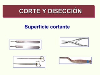 Superficie cortante CORTE Y DISECCIÓN   