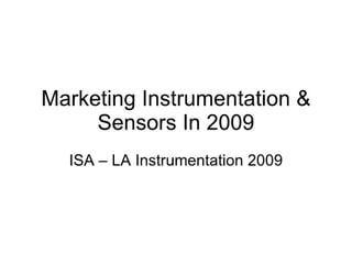 Instrumentation2009