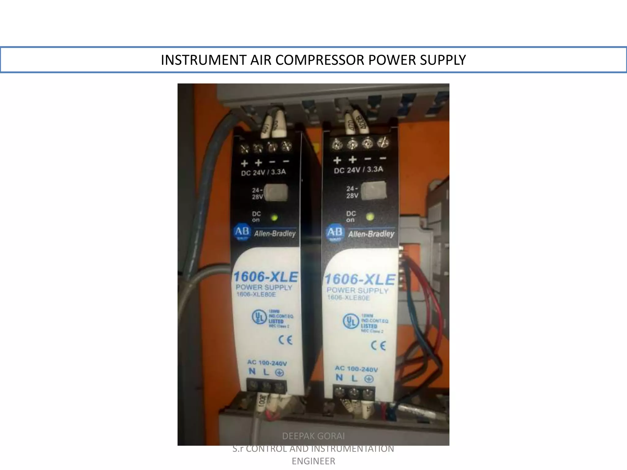 Elgi Instrument air compressor Electrical and control wiring | PPTX
