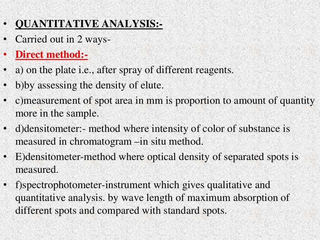 Instrumental analysis in research