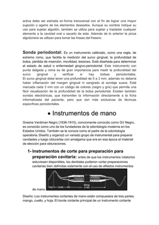 Instrumental de operatoria dental | DOCX