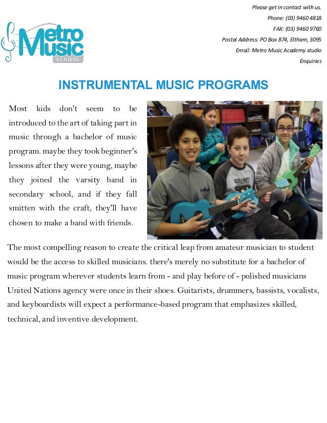 instrumental music programs during school music programs how to make music program