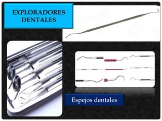 Espejos dentales
EXPLORADORES
DENTALES
 