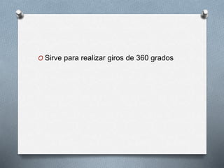 O Sirve para realizar giros de 360 grados
 