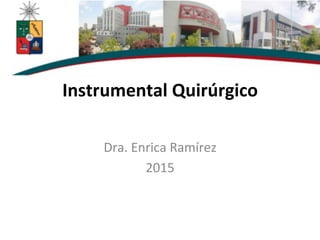 Instrumental	
  Quirúrgico	
  
	
  
Dra.	
  Enrica	
  Ramírez	
  	
  
2015	
  
 