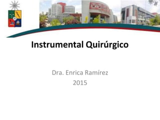 Instrumental Quirúrgico
Dra. Enrica Ramírez
2015
 