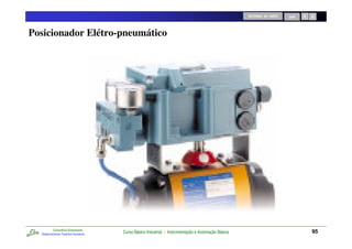 RETORNO AO INÍCIO   SAIR




Posicionador Elétro-pneumático




          Consultoria Empresarial
  Desenvolvendo Talentos Humanos
                                    Curso Básico Industrial - Instrumentação e Automação Básica                              95
 