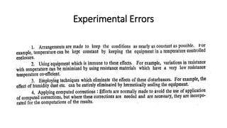Experimental Errors
 
