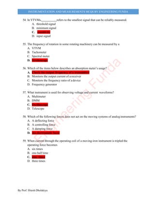 Instrumentation and Measurements MCQ - 6.pdf