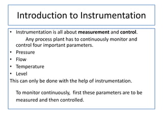 Instrumentation basics karthik anand UNIT - I