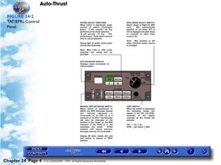 Auto-Thrust

 FIGURE 24-2
 TAT/EPRL Control
 Panel




Chapter 24 Page 4    © G LONGHURST 1999 All Rights Reserved Worldwide
 