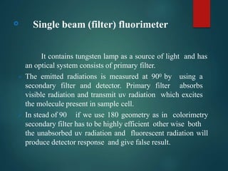 Instrumentation fluorimetry