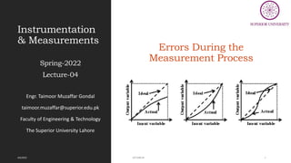 Lecture 04: Errors During the Measurement Process | PPTX