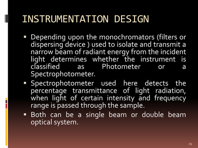 Instrumentation of uv visible spectroscopy | PPTX | Chemistry | Science