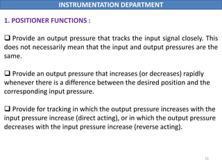 Instrumentation positioner presentation | PDF