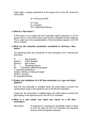 Basic Instrument Presentation ( pressure ) | PDF