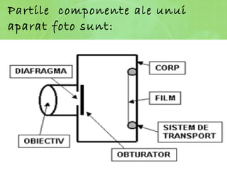 Partile  componente ale unui aparat foto sunt: 