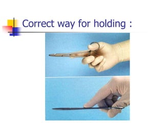 Correct way for holding :
 