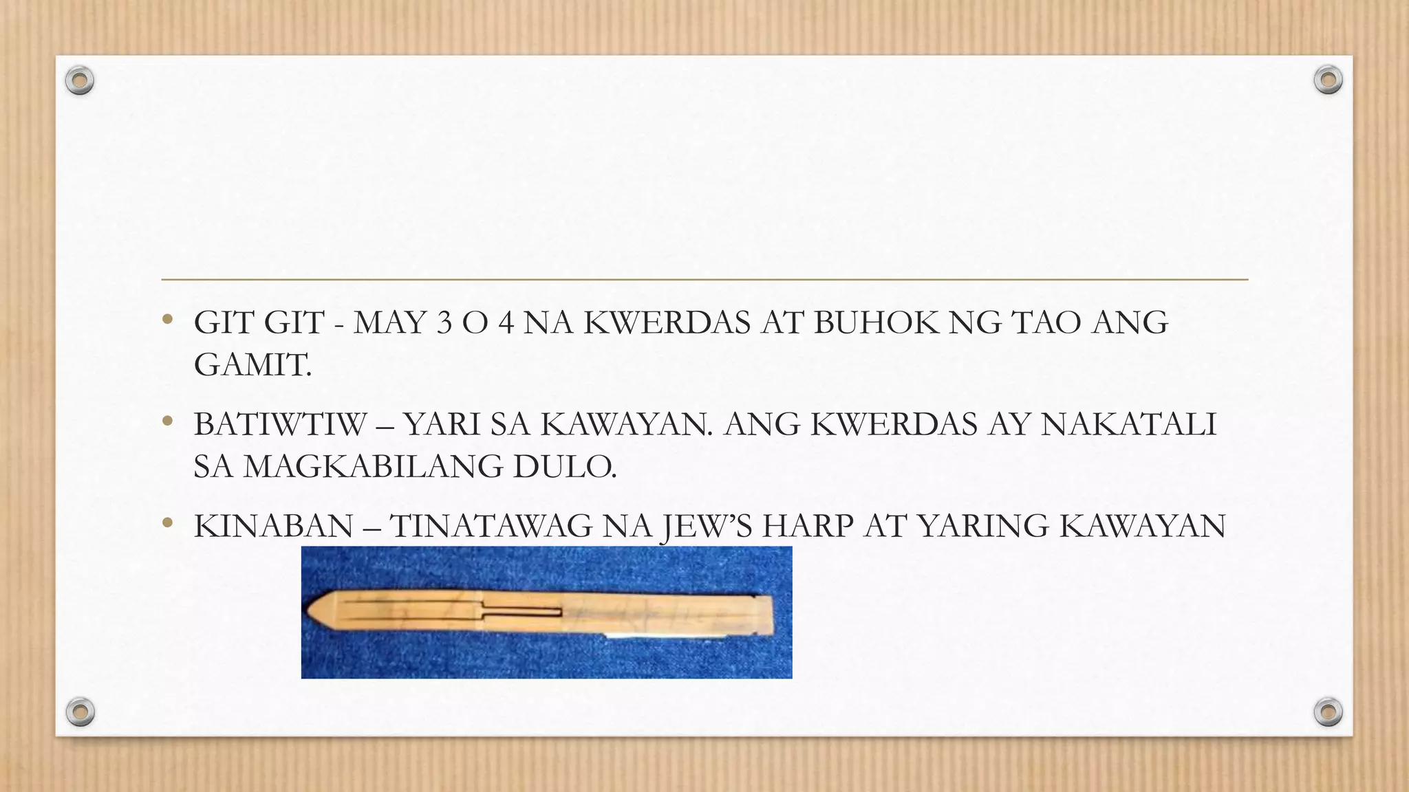 Instrumentong mindoro | PPTX