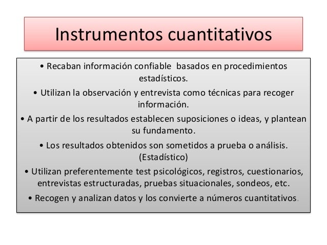 Instrumentos cuantitativos