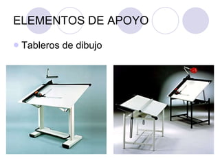 ELEMENTOS DE APOYO Tableros de dibujo 