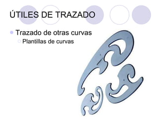 ÚTILES DE TRAZADO Trazado de otras curvas Plantillas de curvas 