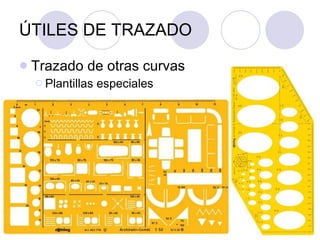 ÚTILES DE TRAZADO Trazado de otras curvas Plantillas especiales 