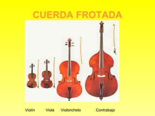 CUERDA FROTADA Violín  Viola  Violonchelo  Contrabajo 