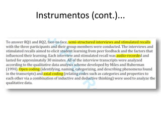 Instrumentos (cont.)...
 