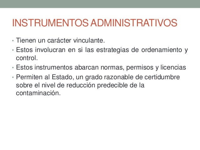Instrumentos administrativos
