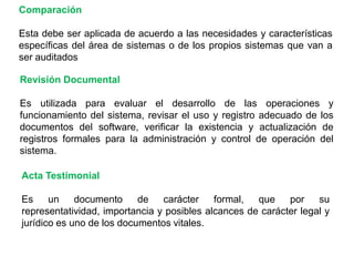Instrumentos auditoria informatica | PPTX