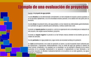 Ejemplo de una evaluación de proyectos
 