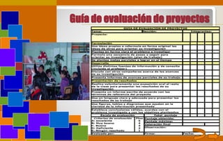 Guía de evaluación de proyectos
 