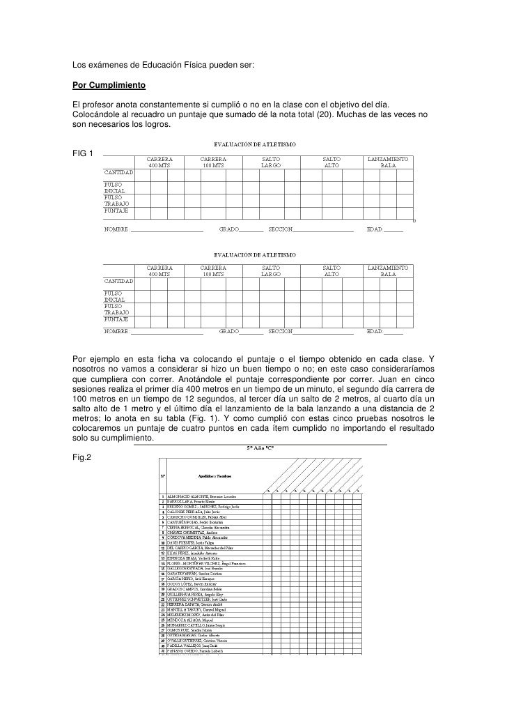 Instrumentos De EvaluacióN En EducacióN FíSica