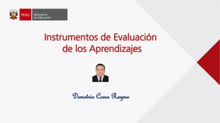 Instrumentos de Evaluación
de los Aprendizajes
Demetrio Ccesa Rayme
 