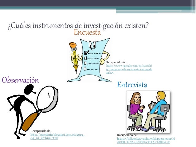 Instrumentos de investigación
