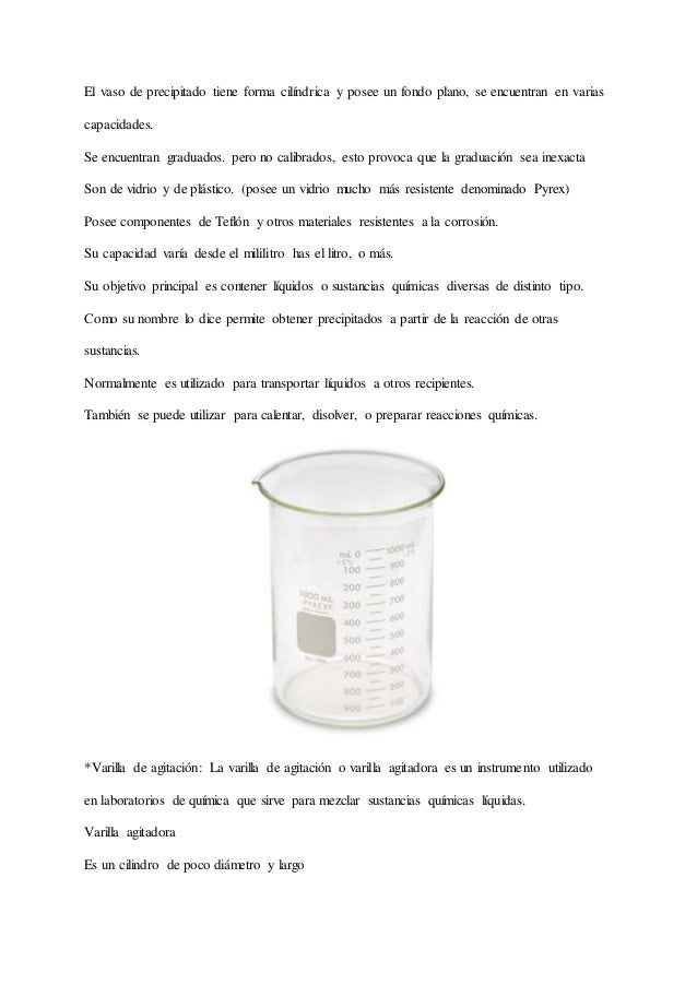 para que nos sirve vaso de precipitado