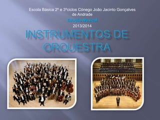 Escola Básica 2º e 3ºciclos Cónego João Jacinto Gonçalves
de Andrade
Edução Musical
2013/2014

 